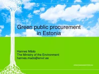 Green public procurement in Estonia