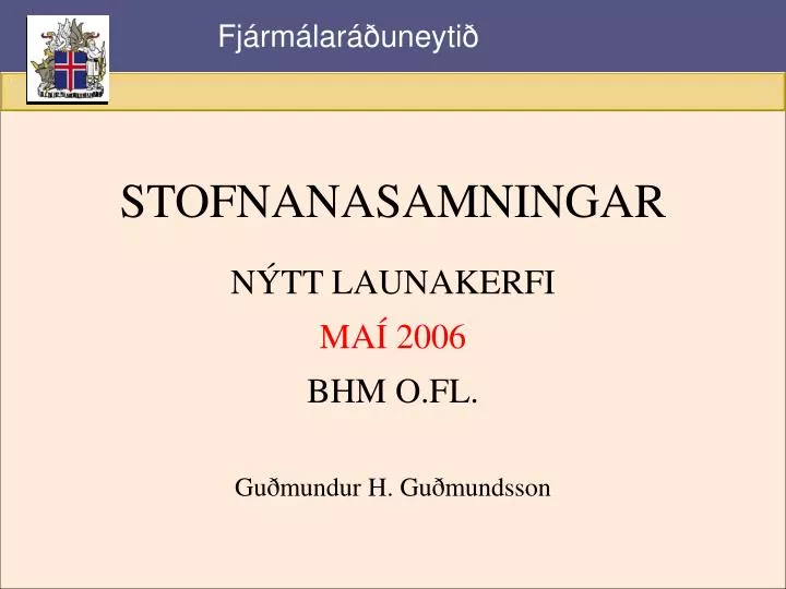 stofnanasamningar