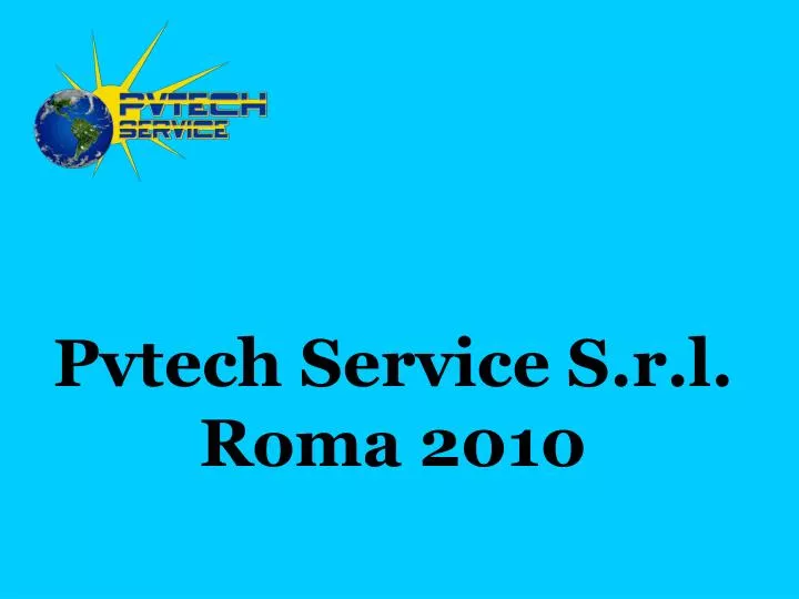 pvtech service s r l roma 2010