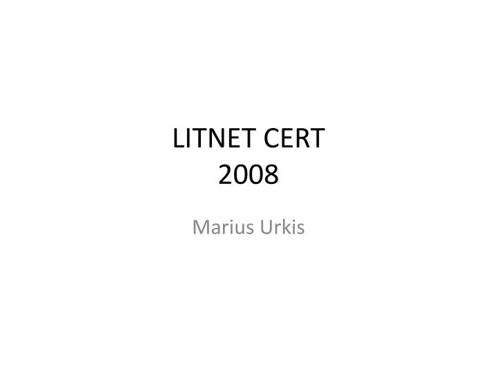 litnet cert 2008