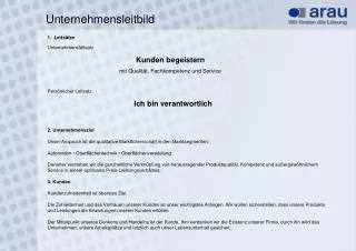 unternehmensleitbild