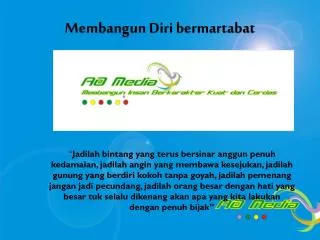 membangun diri bermartabat