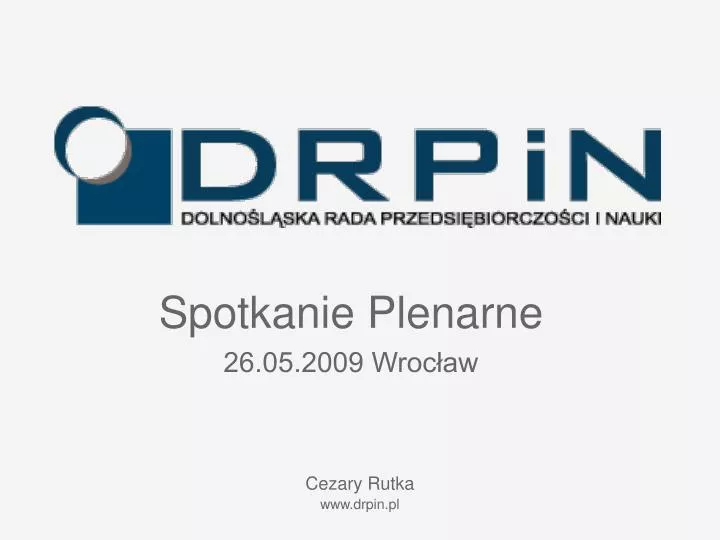 spotkanie plenarne 26 05 2009 wroc aw