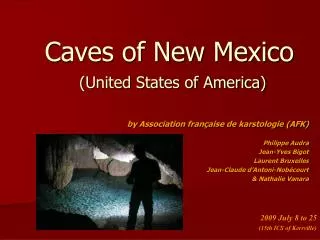 Caves of New Mexico ( United States of America )