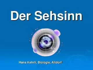 der sehsinn