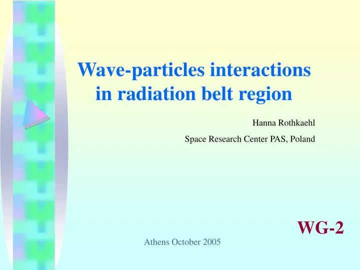 wave particle s interaction s in radiation belt region
