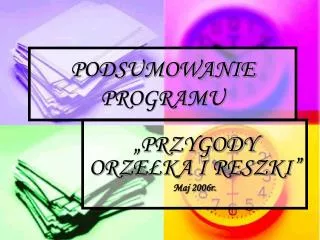 podsumowanie programu