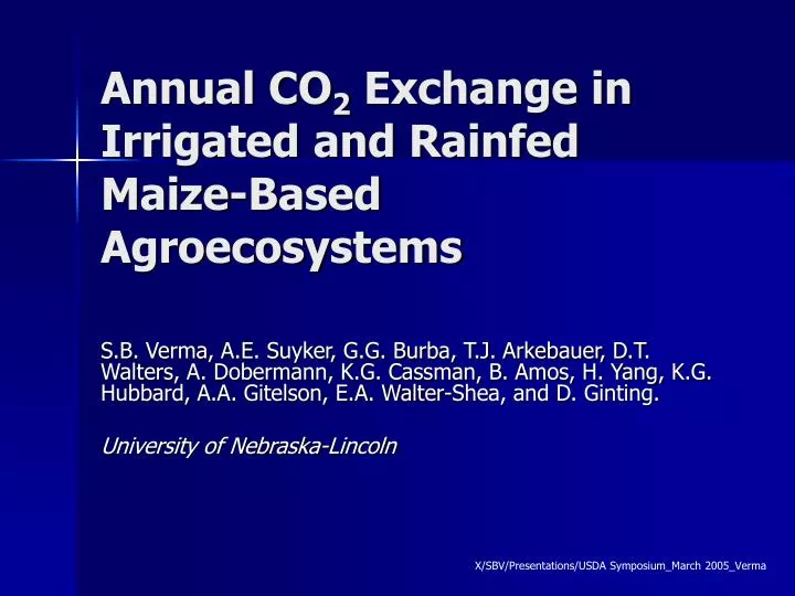 annual co 2 exchange in irrigated and rainfed maize based agroecosystems