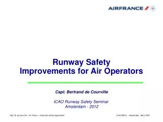 Runway Safety Improvements for Air Operators