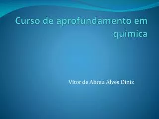 curso de aprofundamento em qu mica