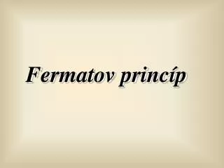 fermatov princ p