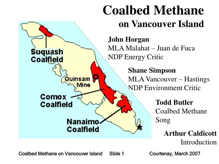 coalbed methane on vancouver island