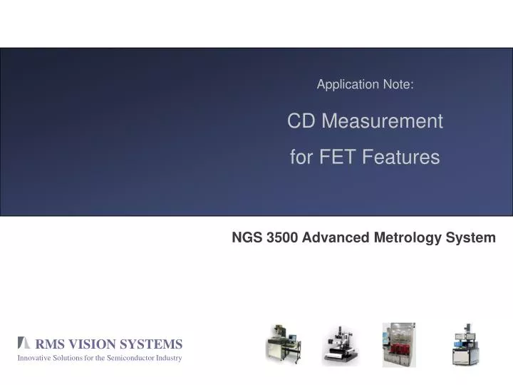 application note cd measurement for fet features
