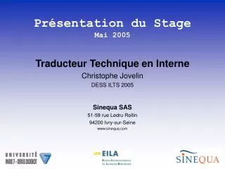 pr sentation du stage