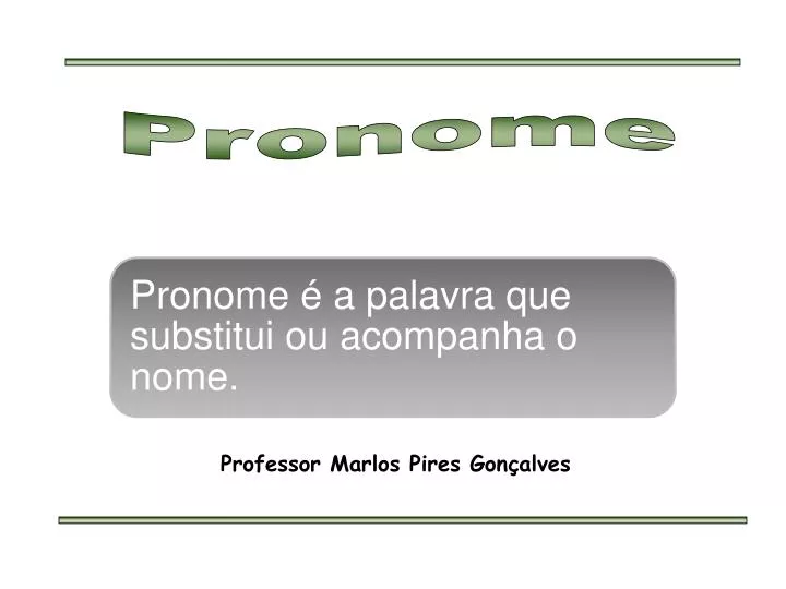 Tipos de Pronome - Teoria Fundamental para Concursos