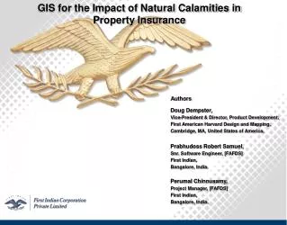 GIS for the Impact of Natural Calamities in Property Insurance