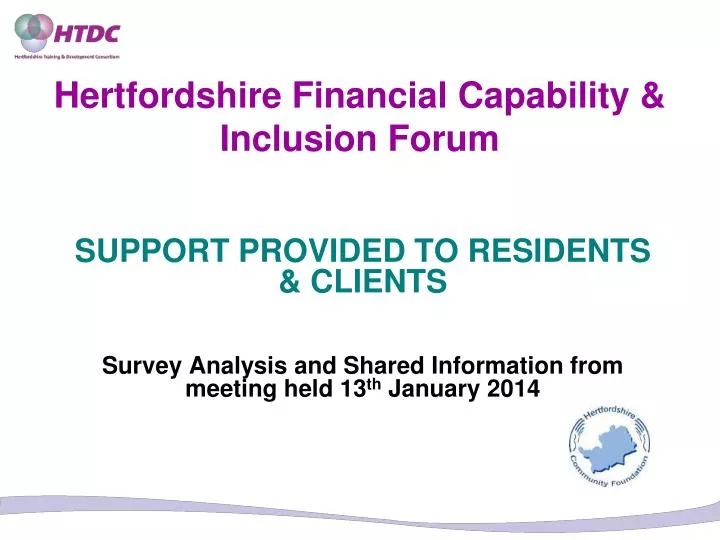 hertfordshire financial capability inclusion forum