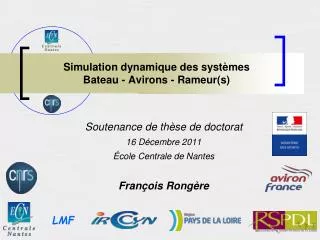 simulation dynamique des syst mes bateau avirons rameur s