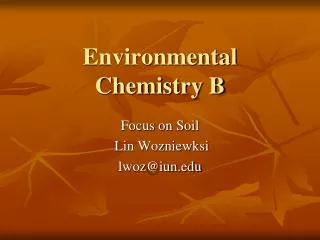 Environmental Chemistry B