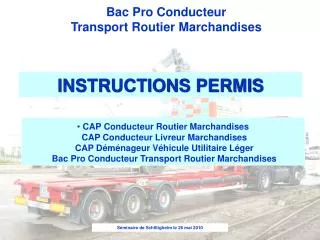 instructions permis