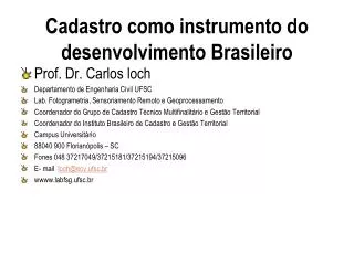 cadastro como instrumento do desenvolvimento brasileiro