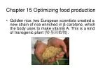 Chapter 15 Optimizing food production - slide 1
