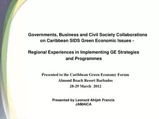 Governments, Business and Civil Society Collaborations