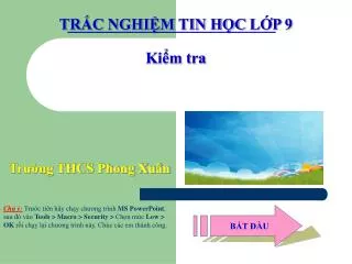 tr c nghi m tin h c l p 9 ki m tra