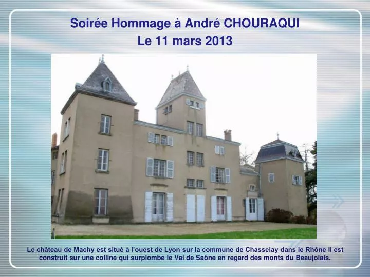 soir e hommage andr chouraqui le 11 mars 2013