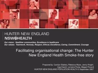 Facilitating organisational change: The Hunter New England Health Smoke-free story
