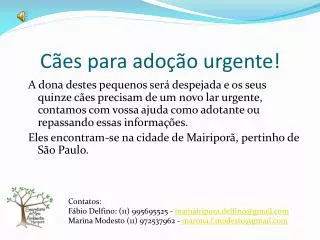 c es para ado o urgente