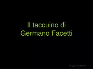 il taccuino di germano facetti