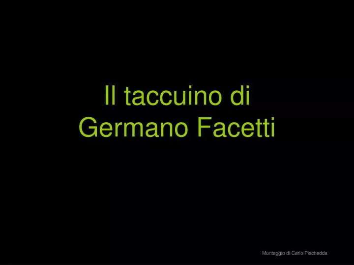 il taccuino di germano facetti