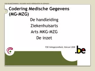 codering medische gegevens mg mzg