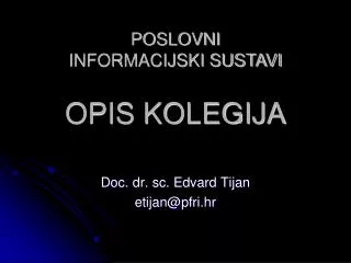 opis kolegija