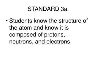 STANDARD 3a