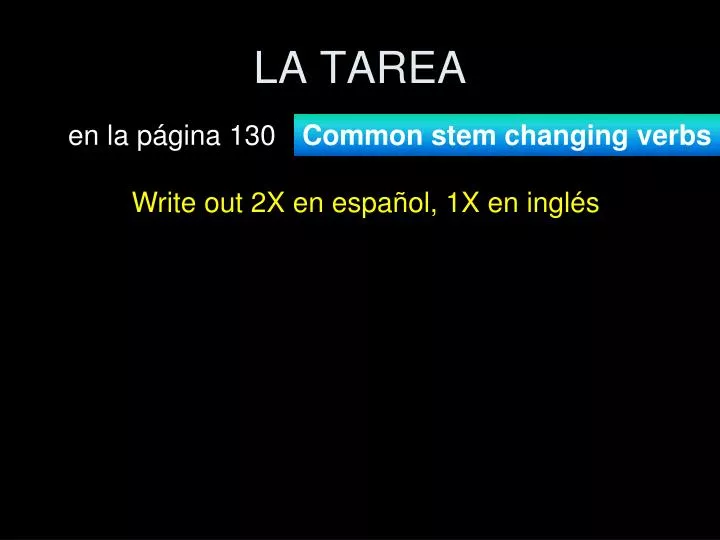 la tarea