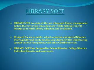 LIBRARY SOFT