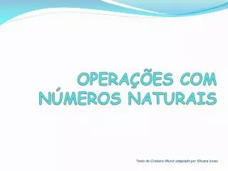 opera es com n meros naturais