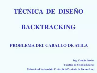 t cnica de dise o backtracking