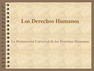 los derechos humanos