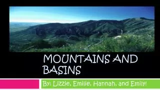 Mountains and basins