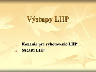 v stupy lhp