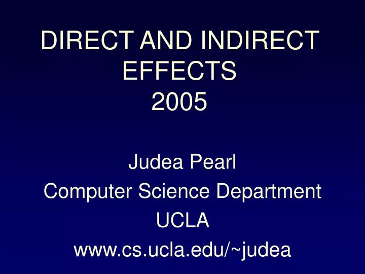judea pearl computer science department ucla www cs ucla edu judea