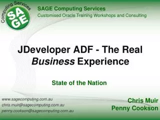 JDeveloper ADF - The Real Business Experience