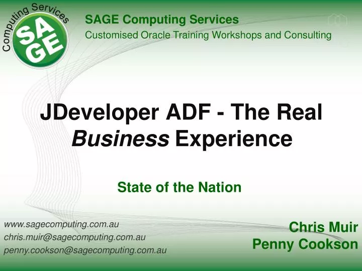 jdeveloper adf the real business experience