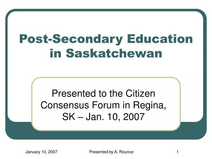 post secondary education in saskatchewan