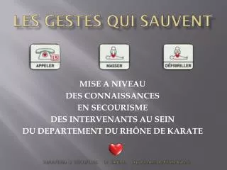 les gestes qui sauvent