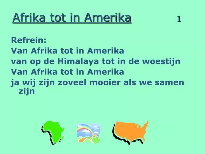 afrika tot in amerika 1