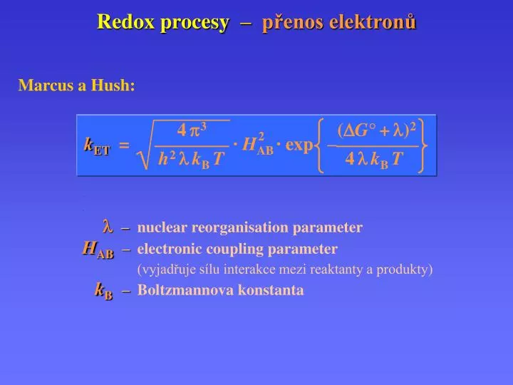 redox procesy p enos elektron